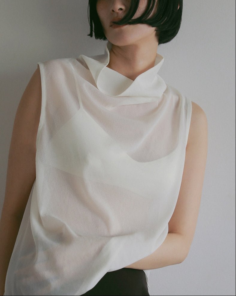 【anuke 2027 SS】Sleeveless Chiffon Tops - 4月下旬頃発送 - Champdelarose