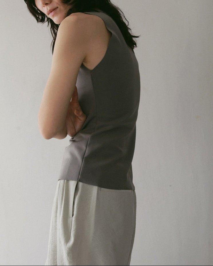 【anuke 2027 SS】Sleeveless Georgette Tanktop - 4月下旬頃発送 - Champdelarose