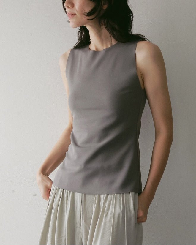 【anuke 2027 SS】Sleeveless Georgette Tanktop - 4月下旬頃発送 - Champdelarose