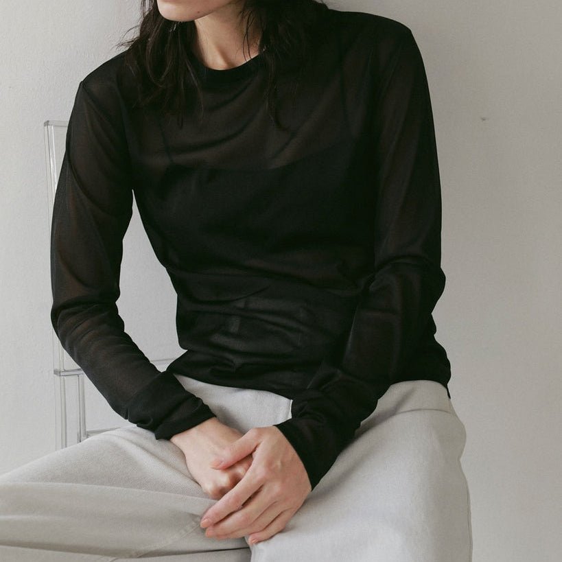 【anuke 2027 SS】Slit Chiffon Tops - 2月下旬頃発送 - Champdelarose