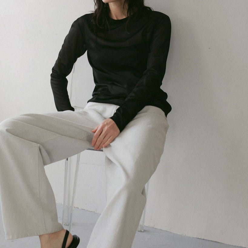 【anuke 2027 SS】Slit Chiffon Tops - 2月下旬頃発送 - Champdelarose