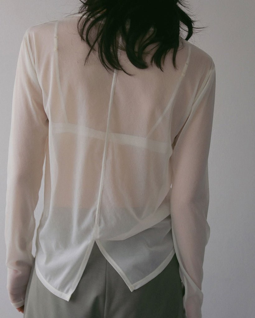 【anuke 2027 SS】Slit Chiffon Tops - 2月下旬頃発送 - Champdelarose