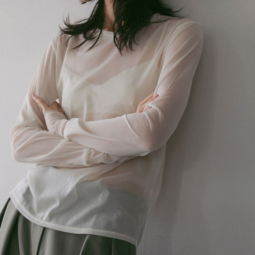 【anuke 2027 SS】Slit Chiffon Tops - 2月下旬頃発送 - Champdelarose