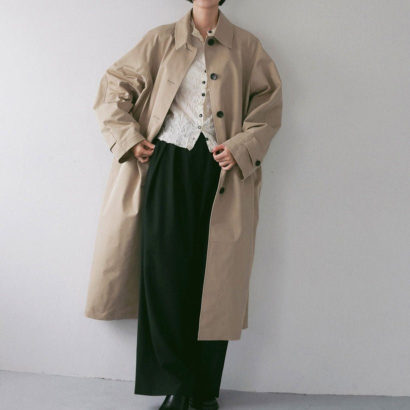 【anuke 2027 SS】Soutiencollar Twill Coat - 2月下旬頃発送 - Champdelarose