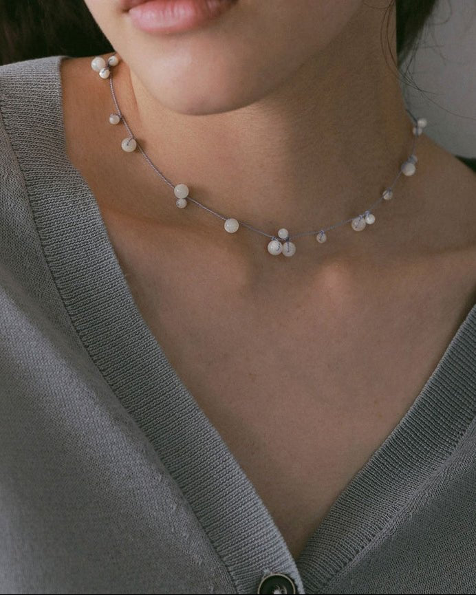【anuke 2027 SS】Stone Silkcord Necklace - 3月下旬頃発送 - Champdelarose