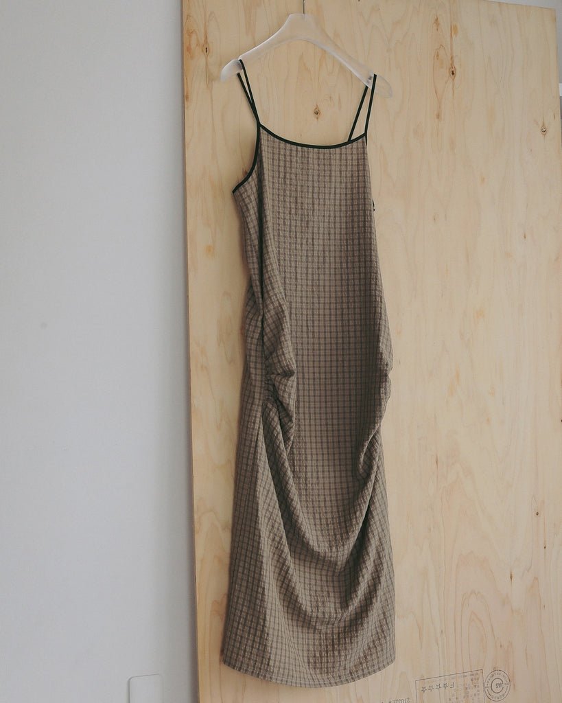 【anuke 2027 SS】Suckercheck Cami Onepiece - 5月下旬頃発送 - Champdelarose