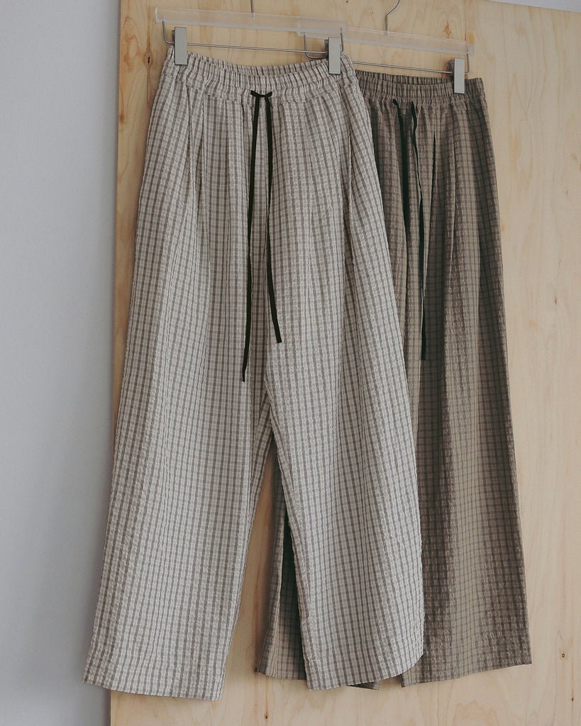 【anuke 2027 SS】Suckercheck Loose Pants - 5月下旬頃発送 - Champdelarose