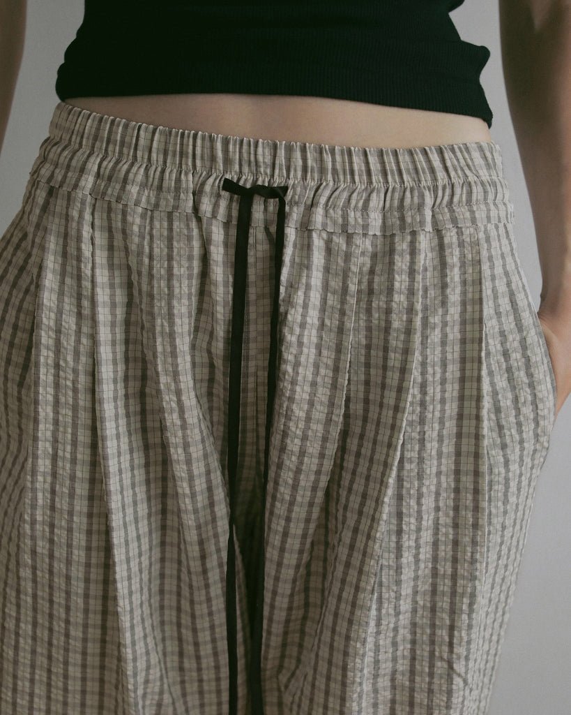 【anuke 2027 SS】Suckercheck Loose Pants - 5月下旬頃発送 - Champdelarose