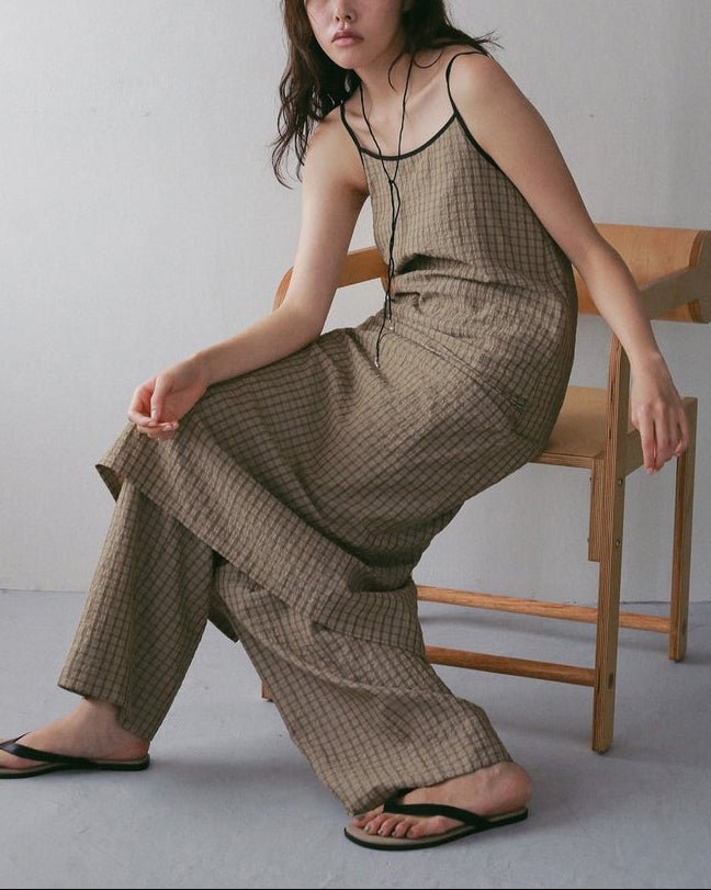 【anuke 2027 SS】Suckercheck Loose Pants - 5月下旬頃発送 - Champdelarose