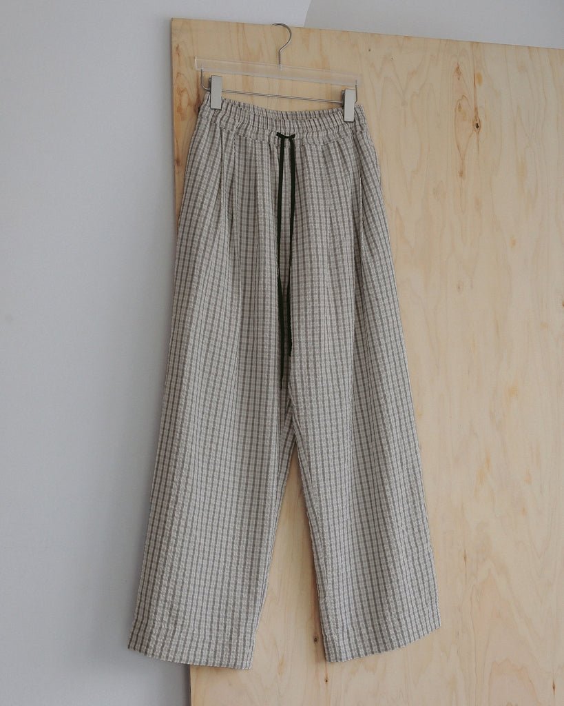 【anuke 2027 SS】Suckercheck Loose Pants - 5月下旬頃発送 - Champdelarose