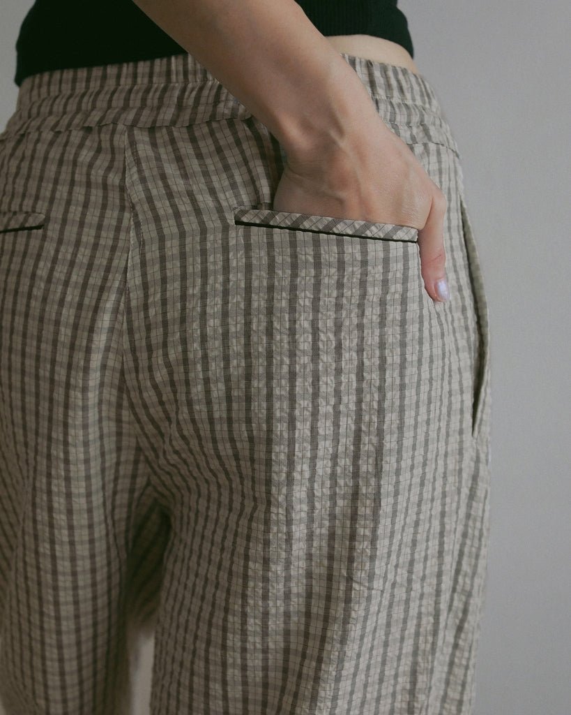 【anuke 2027 SS】Suckercheck Loose Pants - 5月下旬頃発送 - Champdelarose