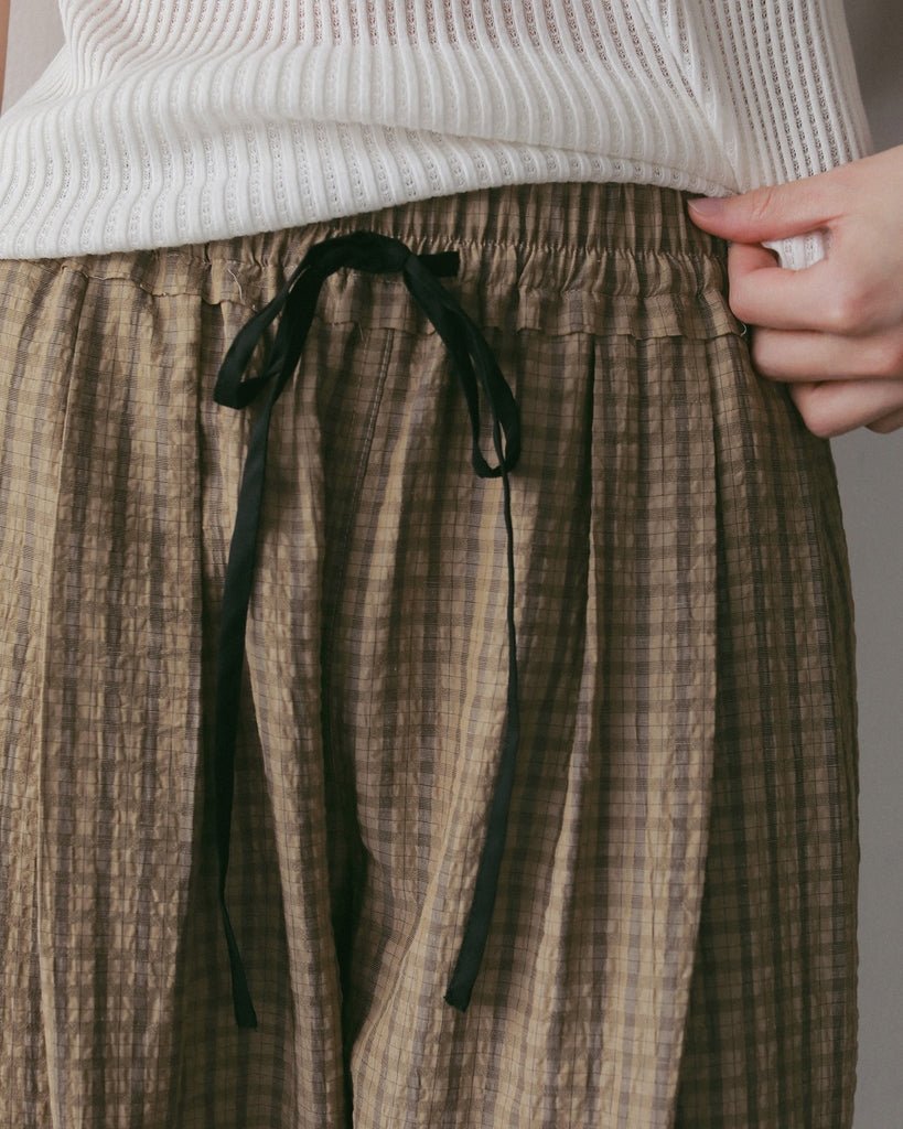 【anuke 2027 SS】Suckercheck Loose Pants - 5月下旬頃発送 - Champdelarose