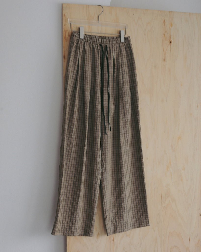 【anuke 2027 SS】Suckercheck Loose Pants - 5月下旬頃発送 - Champdelarose