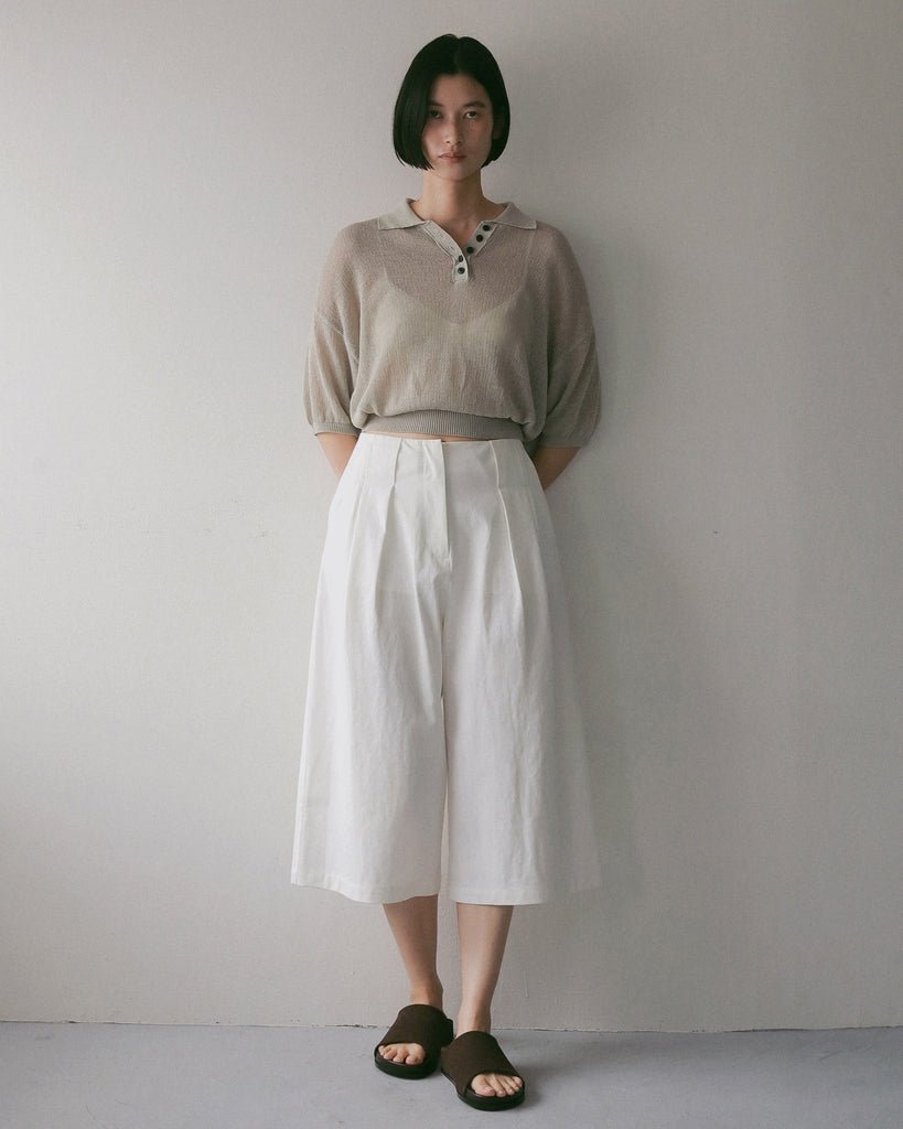 【anuke 2027 SS】Tuck Bermuda Pants - 4月下旬頃発送 - Champdelarose