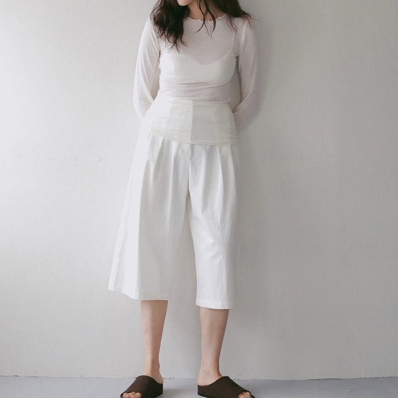 【anuke 2027 SS】Tuck Bermuda Pants - 4月下旬頃発送 - Champdelarose