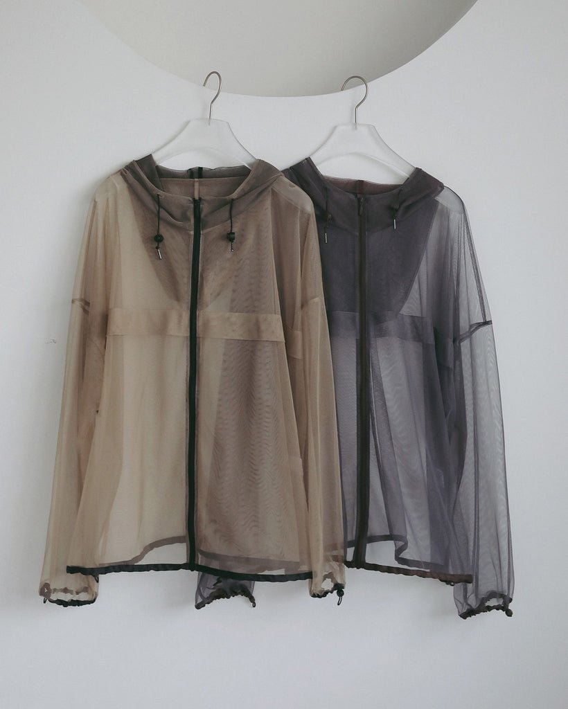 【anuke 2027 SS】Tulle Zip Blouson - 4月下旬頃発送 - Champdelarose