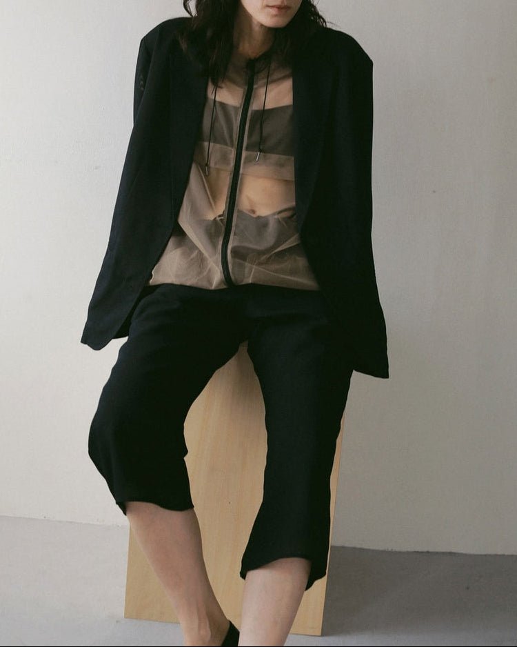 【anuke 2027 SS】Tulle Zip Blouson - 4月下旬頃発送 - Champdelarose