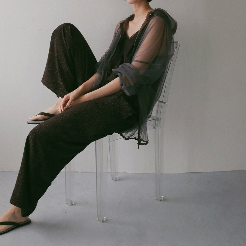 【anuke 2027 SS】Tulle Zip Blouson - 4月下旬頃発送 - Champdelarose