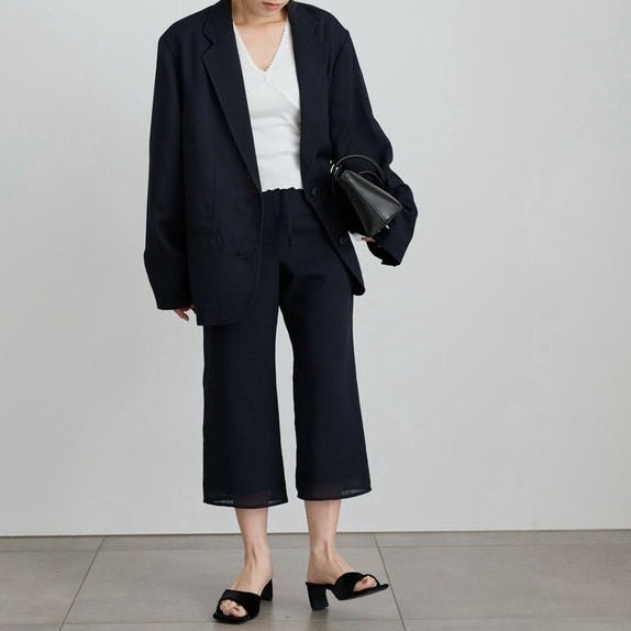 【anuke 2027 SS】Tweed Mesh Capripants - 3月下旬頃発送 - Champdelarose