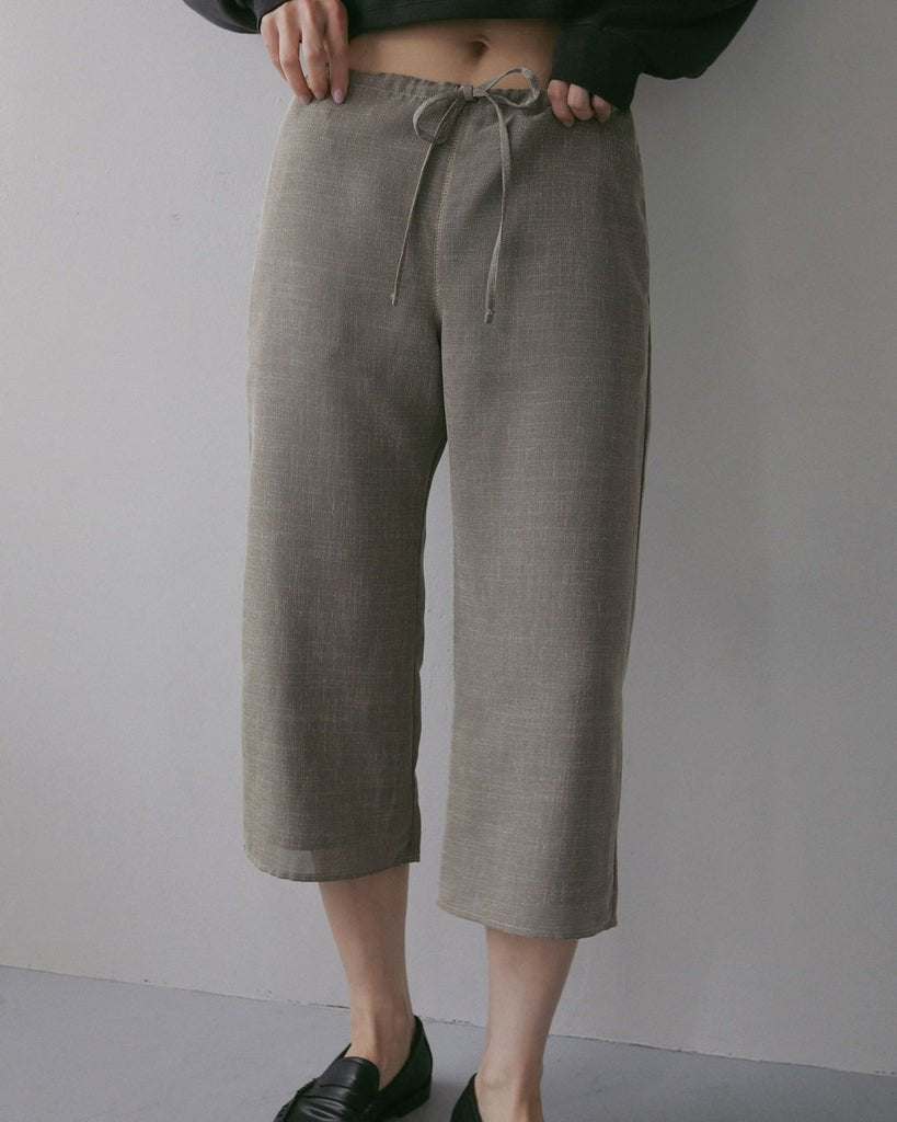 【anuke 2027 SS】Tweed Mesh Capripants - 3月下旬頃発送 - Champdelarose