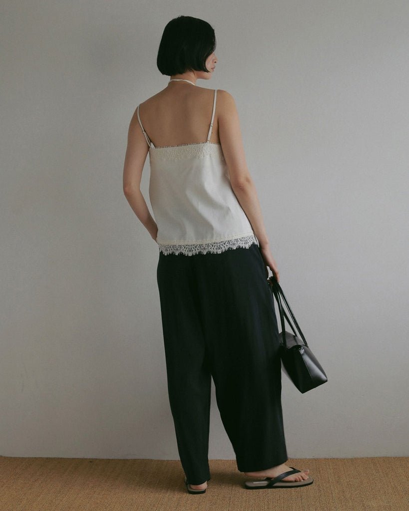 【anuke 2027 SS】Twill Lace Camisole - 3月下旬頃発送 - Champdelarose