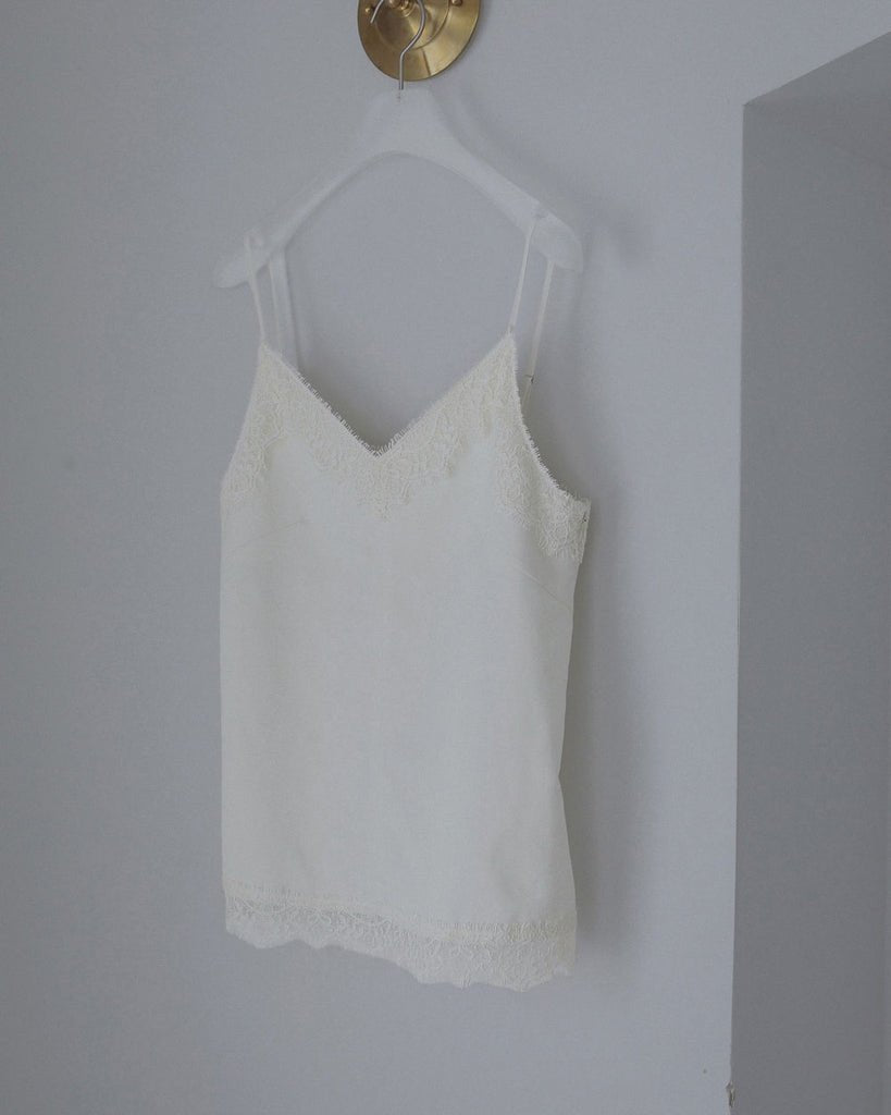 【anuke 2027 SS】Twill Lace Camisole - 3月下旬頃発送 - Champdelarose