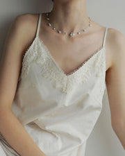 【anuke 2027 SS】Twill Lace Camisole - 3月下旬頃発送 - Champdelarose