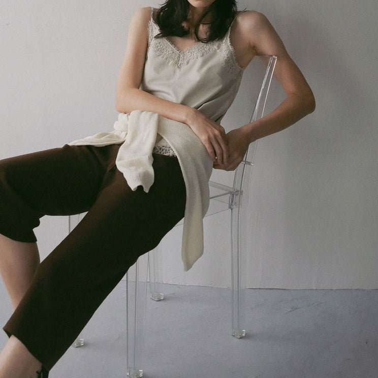 【anuke 2027 SS】Twill Lace Camisole - 3月下旬頃発送 - Champdelarose
