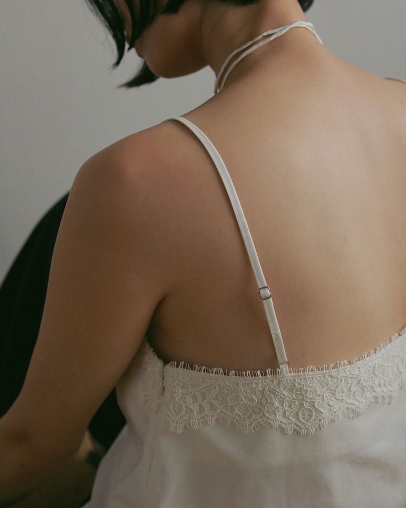 【anuke 2027 SS】Twill Lace Camisole - 3月下旬頃発送 - Champdelarose