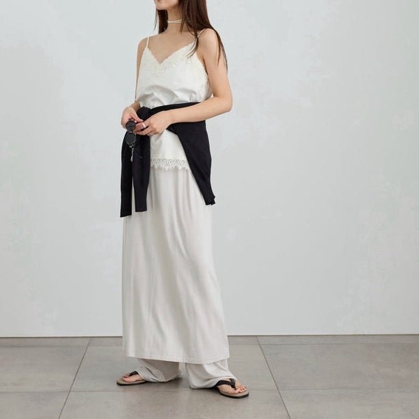 【anuke 2027 SS】Twill Lace Camisole - 3月下旬頃発送 - Champdelarose