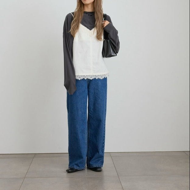 【anuke 2027 SS】Twill Lace Camisole - 3月下旬頃発送 - Champdelarose