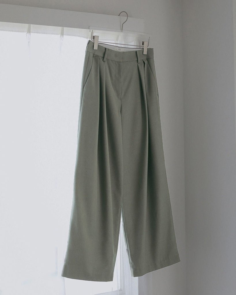 【anuke 2027 SS】Twill Tuck Widepants - 2月下旬頃発送 - Champdelarose