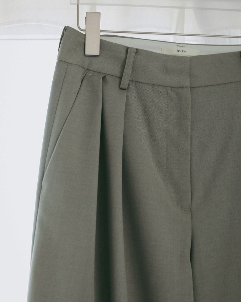 【anuke 2027 SS】Twill Tuck Widepants - 2月下旬頃発送 - Champdelarose