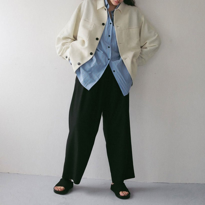 【anuke 2027 SS】Twill Tuck Widepants - 2月下旬頃発送 - Champdelarose