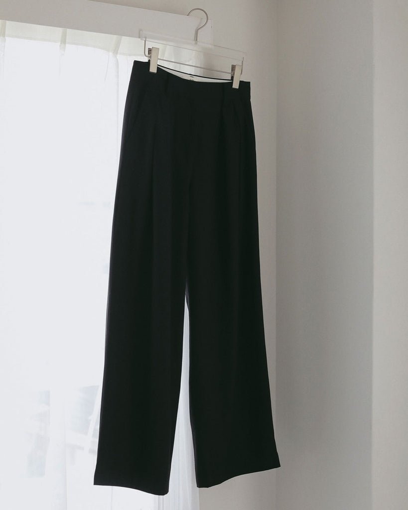 【anuke 2027 SS】Twill Tuck Widepants - 2月下旬頃発送 - Champdelarose