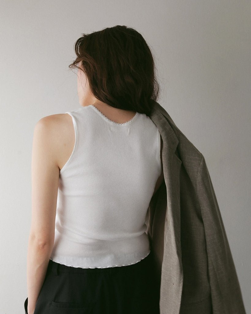 【anuke 2027 SS】Vintage Patternmesh Tanktop - 4月下旬頃発送 - Champdelarose