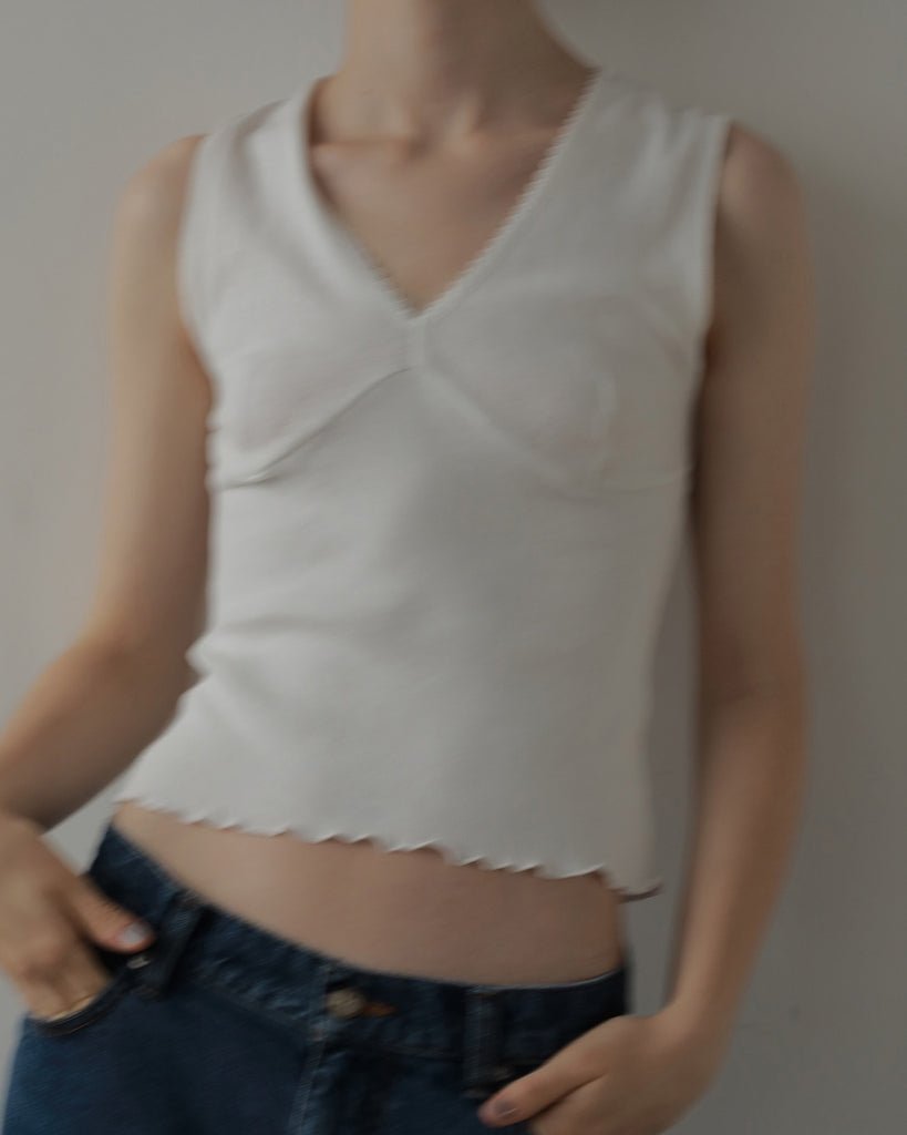 【anuke 2027 SS】Vintage Patternmesh Tanktop - 4月下旬頃発送 - Champdelarose