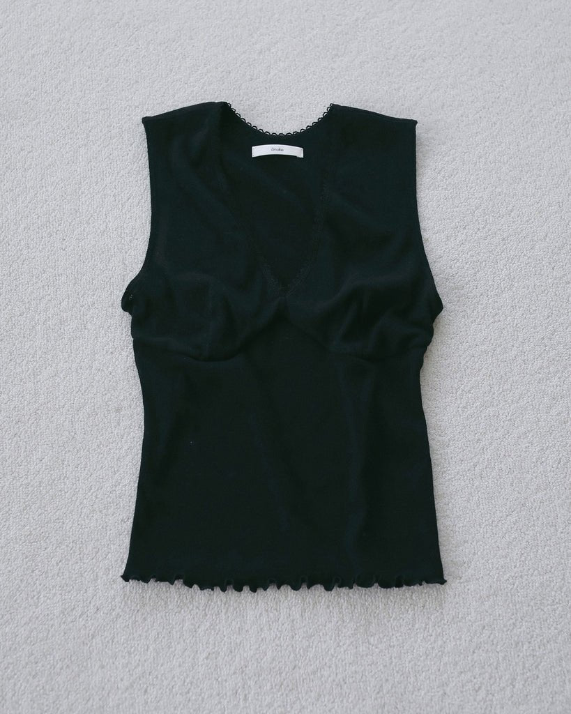 【anuke 2027 SS】Vintage Patternmesh Tanktop - 4月下旬頃発送 - Champdelarose