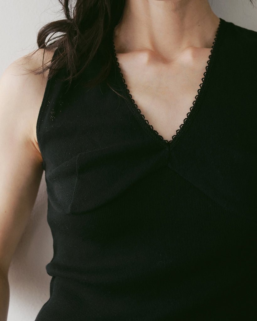 【anuke 2027 SS】Vintage Patternmesh Tanktop - 4月下旬頃発送 - Champdelarose