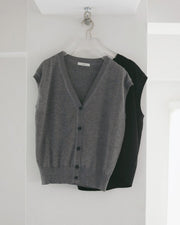 【anuke 2027 SS】Vneck Botton Vest - 4月下旬頃発送 - Champdelarose