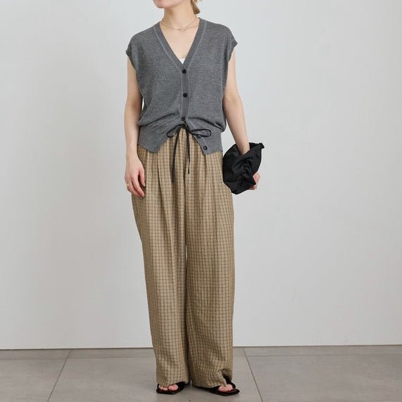 【anuke 2027 SS】Vneck Botton Vest - 4月下旬頃発送 - Champdelarose