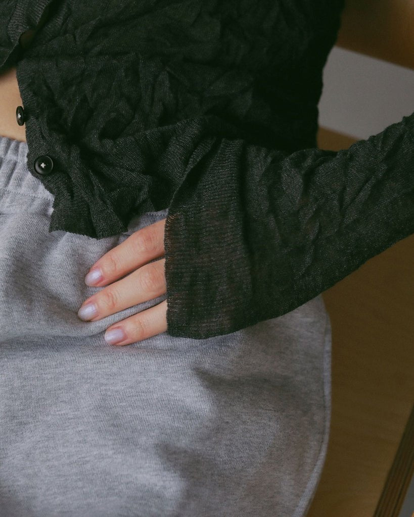 【anuke 2027 SS】Washer Knit Cardigan - 2月下旬頃発送 - Champdelarose