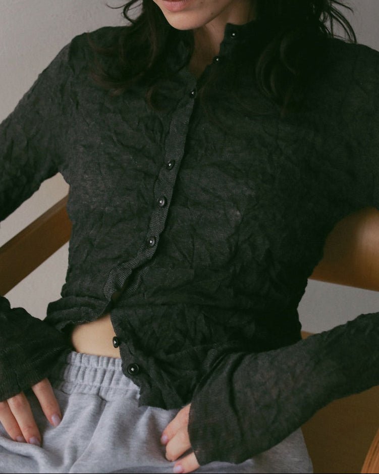 【anuke 2027 SS】Washer Knit Cardigan - 2月下旬頃発送 - Champdelarose