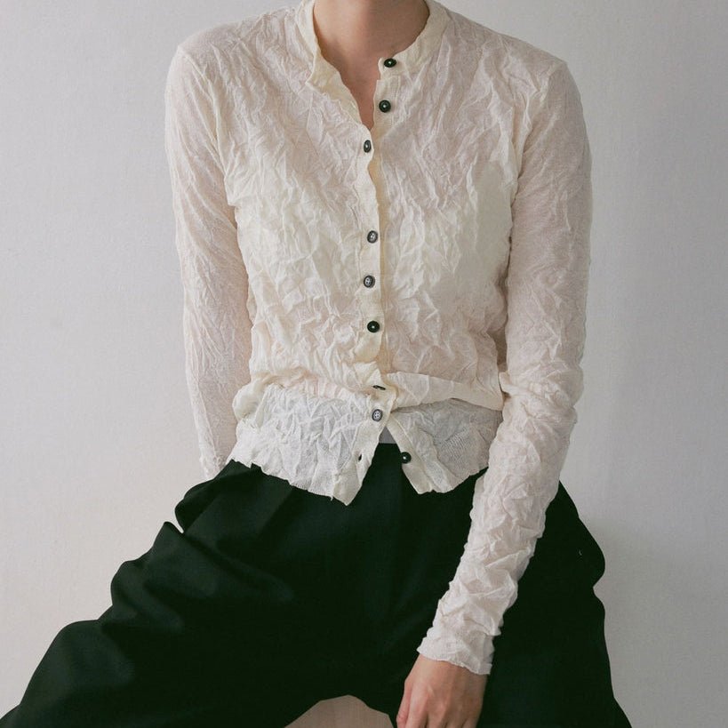 【anuke 2027 SS】Washer Knit Cardigan - 2月下旬頃発送 - Champdelarose