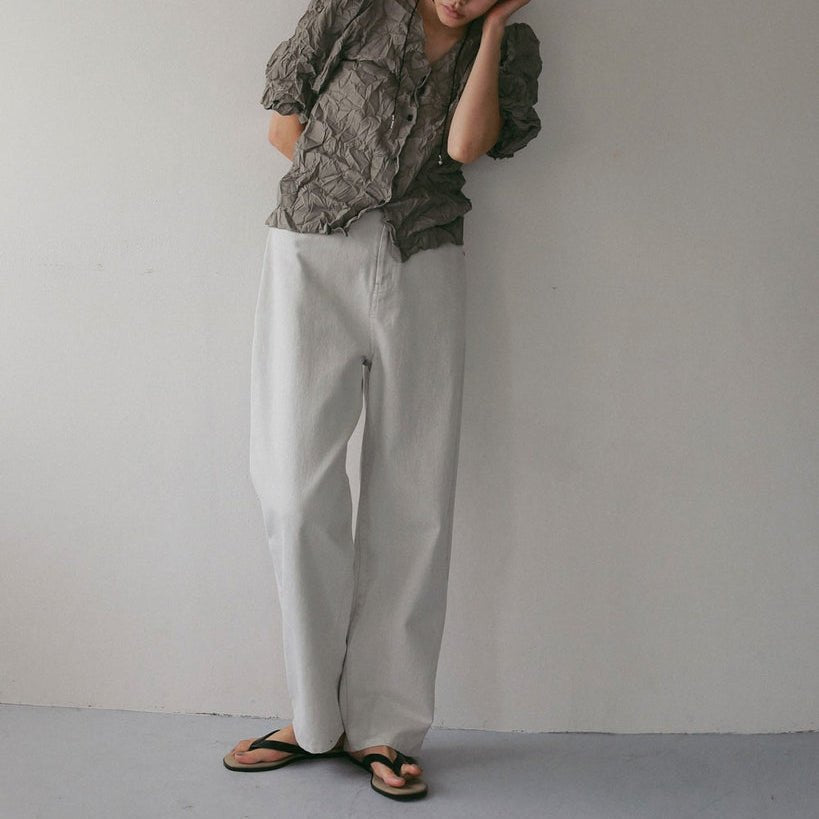 【anuke 2027 SS】Wide Cocoon Denim - 2月下旬頃発送 - Champdelarose