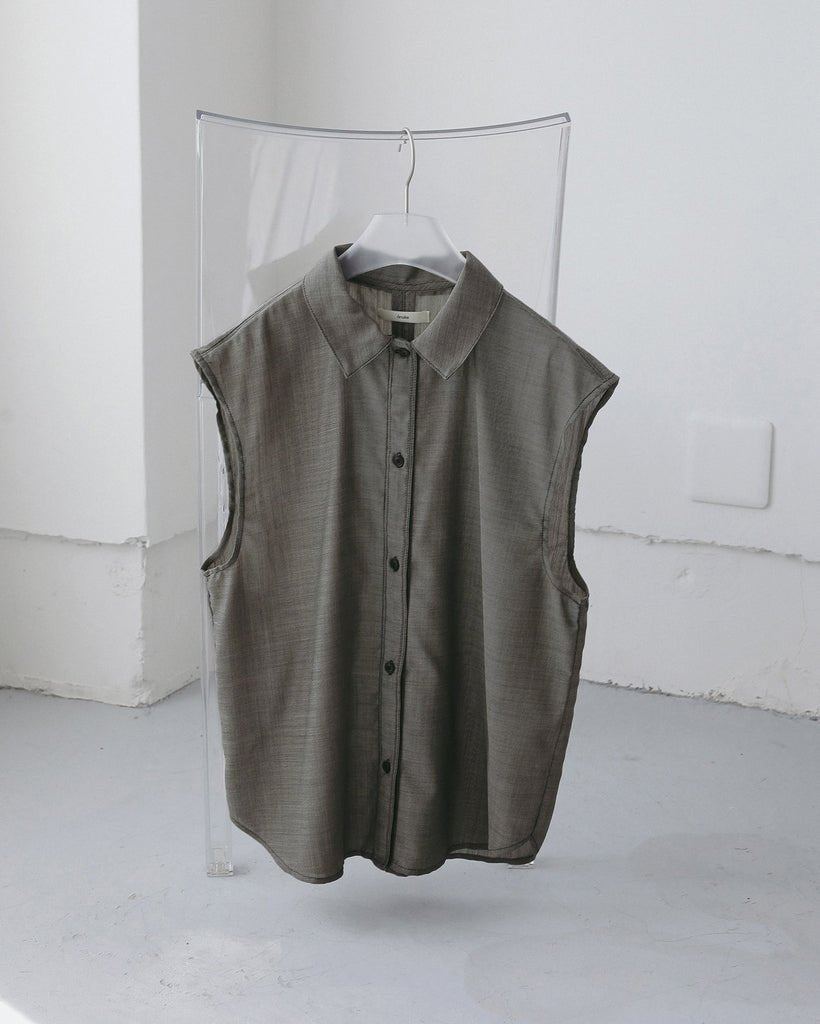 【anuke 2027 SS】Woolchambray Sleeveless Shirts - 4月下旬頃発送 - Champdelarose