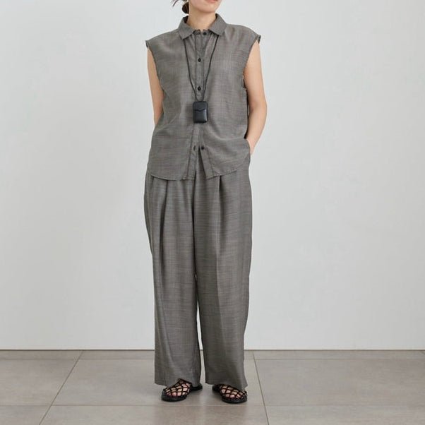 【anuke 2027 SS】Woolchambray Sleeveless Shirts - 4月下旬頃発送 - Champdelarose