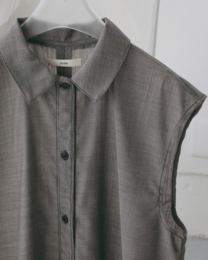 【anuke 2027 SS】Woolchambray Sleeveless Shirts - 4月下旬頃発送 - Champdelarose
