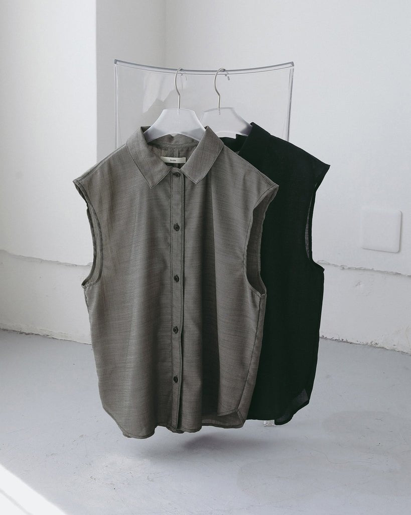 【anuke 2027 SS】Woolchambray Sleeveless Shirts - 4月下旬頃発送 - Champdelarose