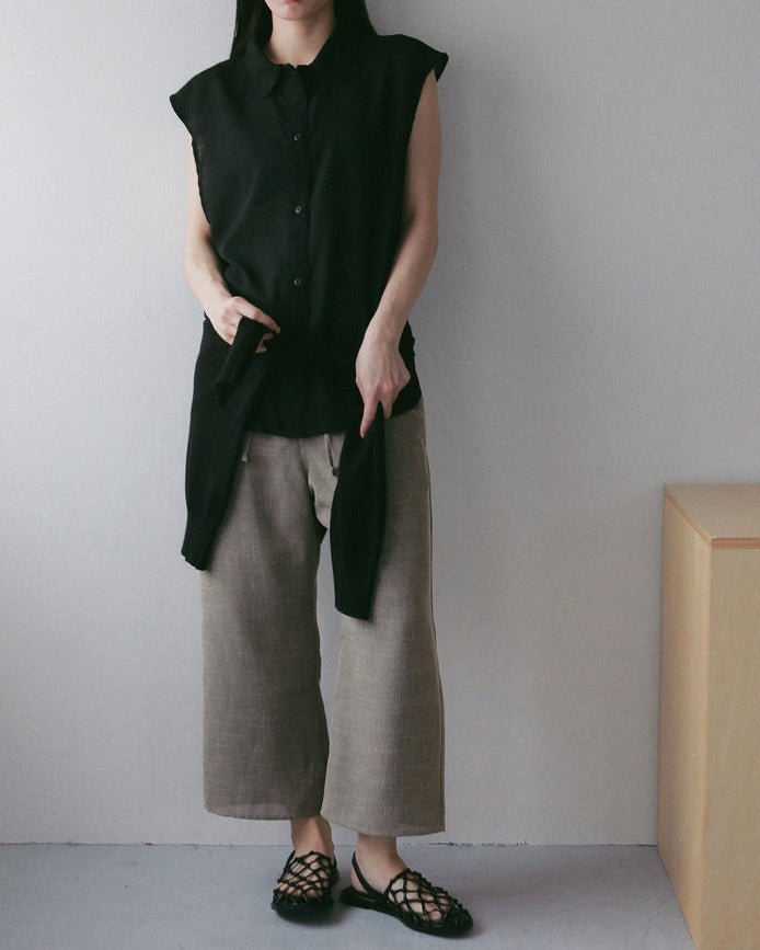【anuke 2027 SS】Woolchambray Sleeveless Shirts - 4月下旬頃発送 - Champdelarose